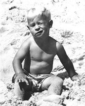 Boy with a fly on his nose